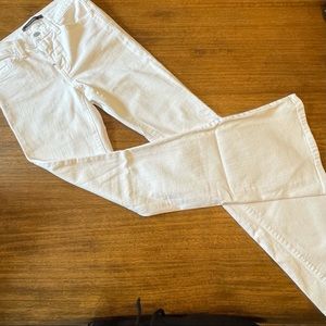 Flying Monkey Mid-Rise White Flare Jeans